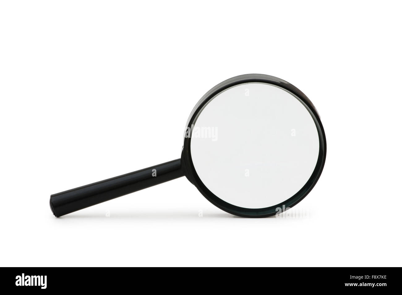 Magnifying glass isolated on the white background Stock Photo - Alamy