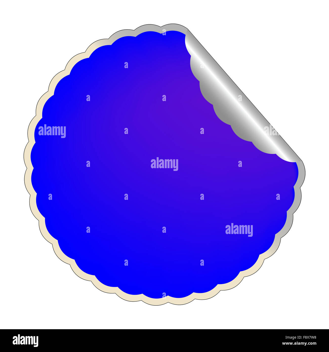 Flower Label Blue flowerish blue label Stock Photo - Alamy