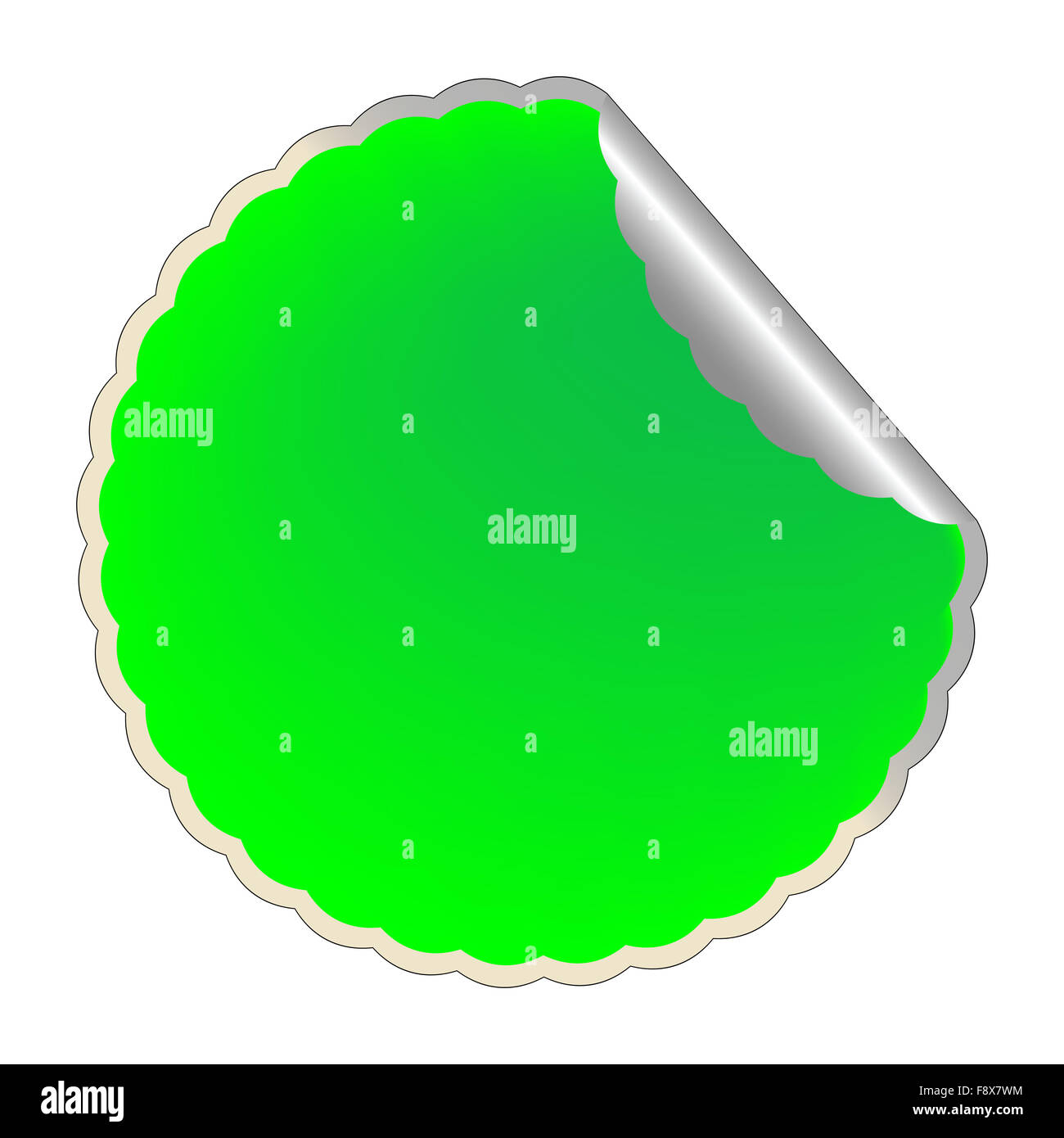 flowerish green label Stock Photo Alamy