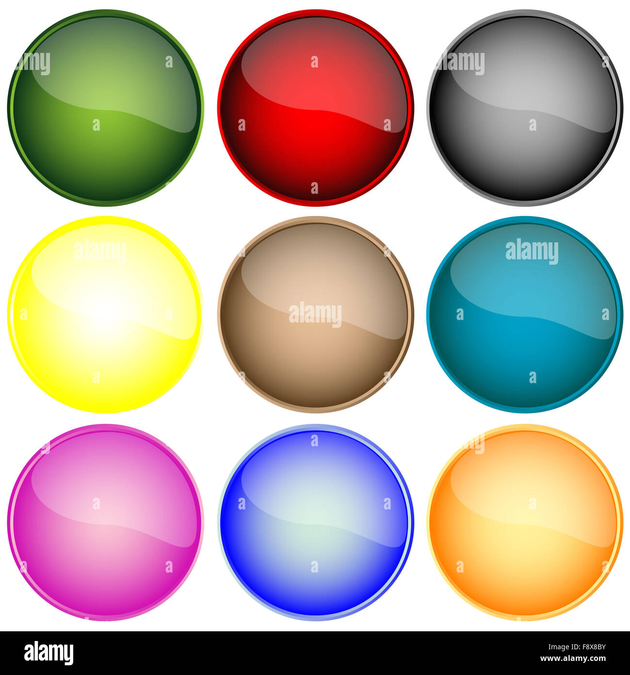fresh web buttons isolated on white Stock Photo - Alamy