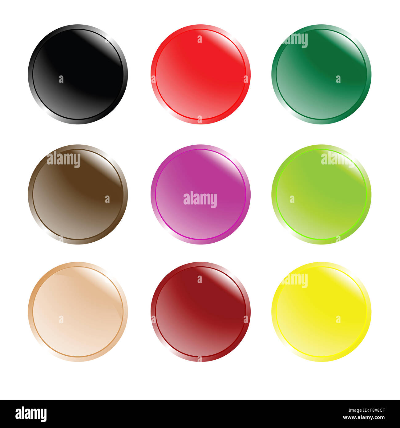 futuristic web buttons Stock Photo