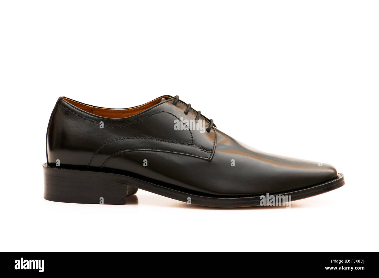 Black shoes isolated on the white background Stock Photo - Alamy