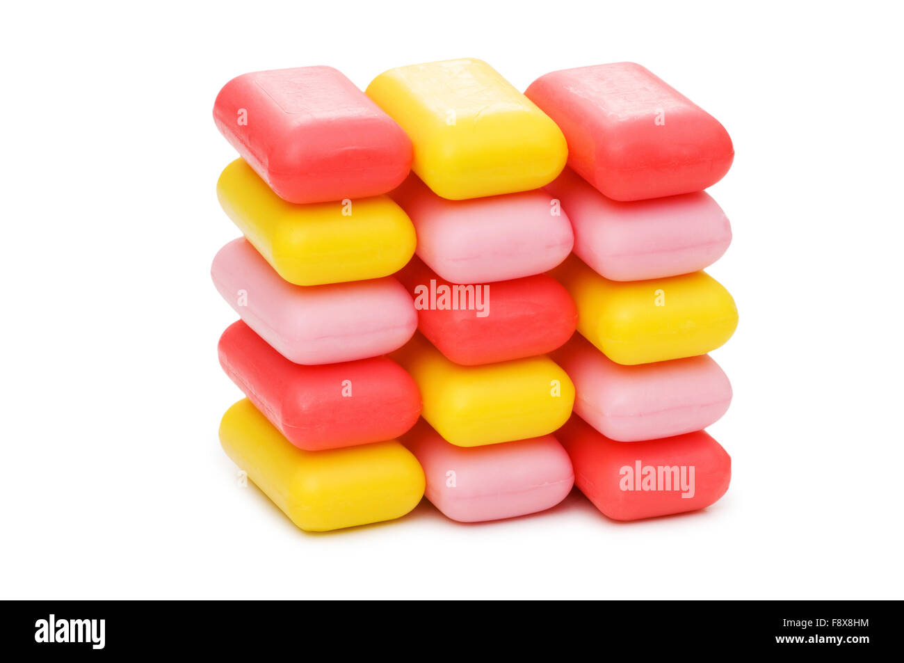 Stack of soap isolated on the white Stock Photo - Alamy