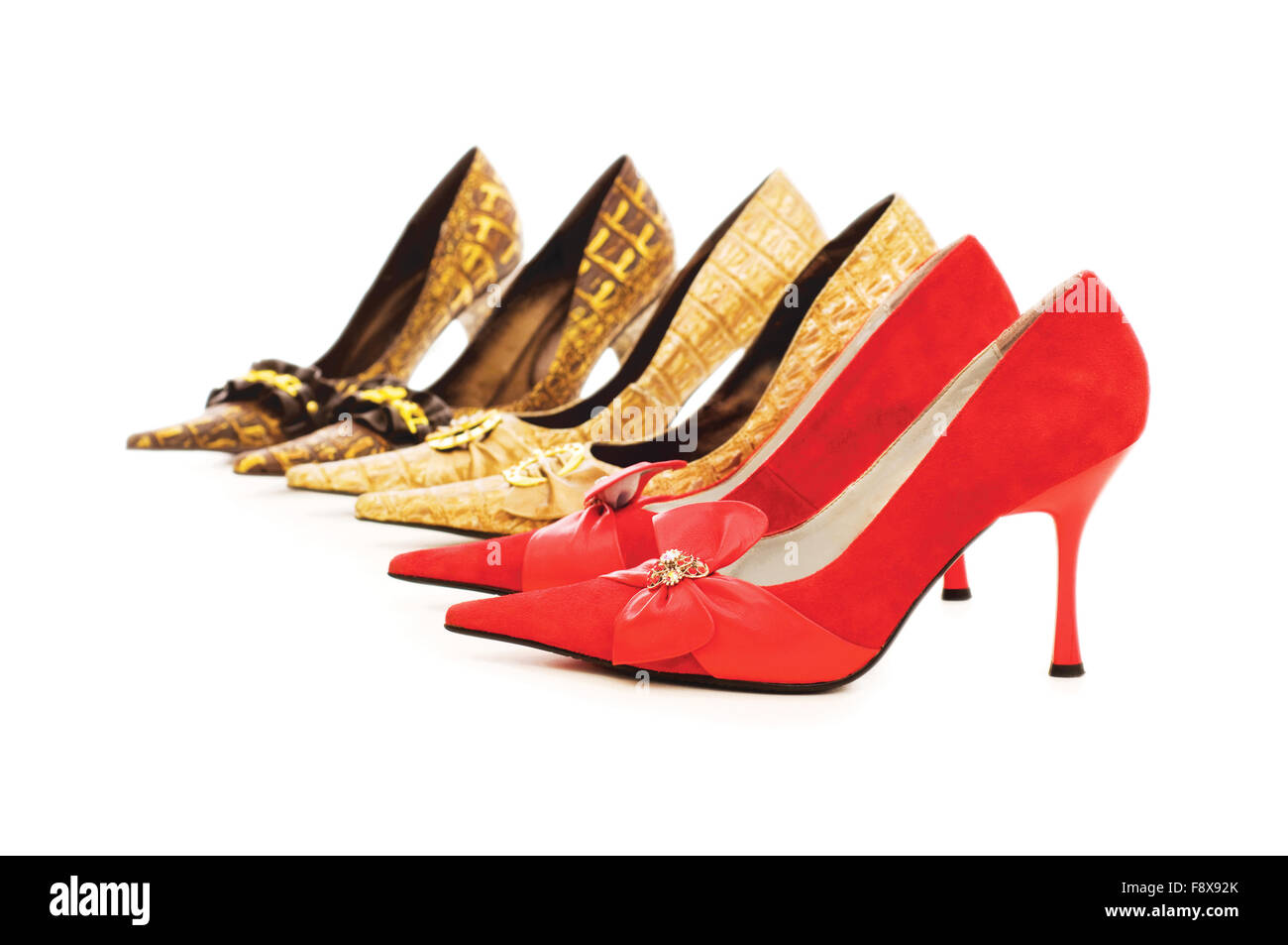 Woman shoes isolated on the white background Stock Photo - Alamy