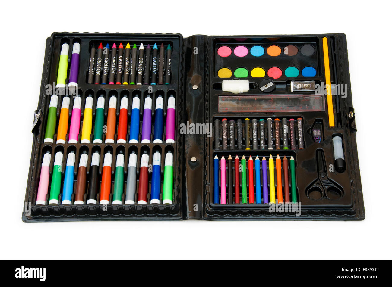 Set of crayons isolated on the white background Stock Photo - Alamy