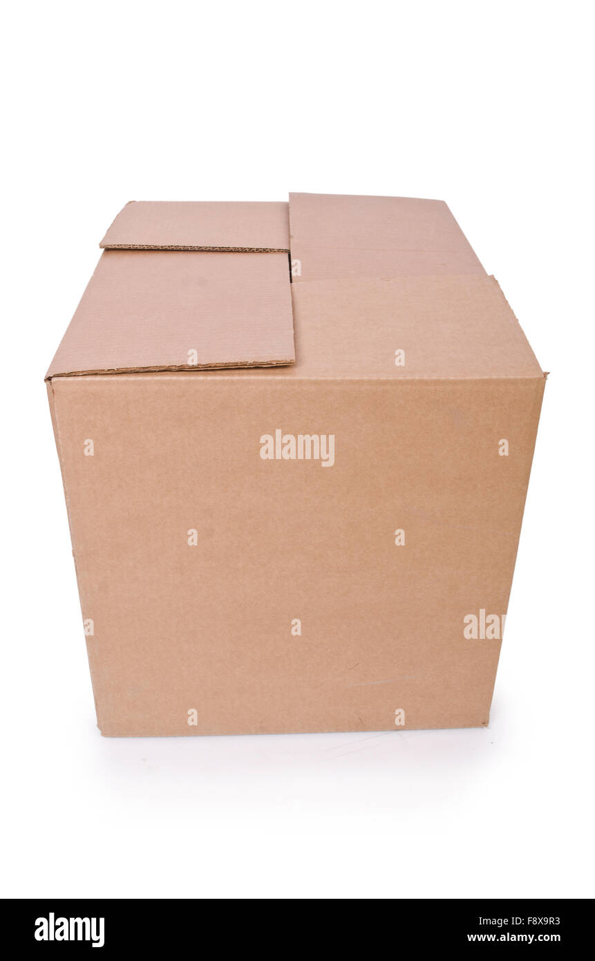 Carton boxes isolated on the white background Stock Photo - Alamy