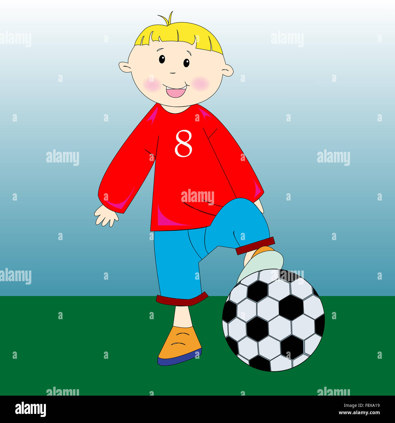 little football player Stock Photo Alamy