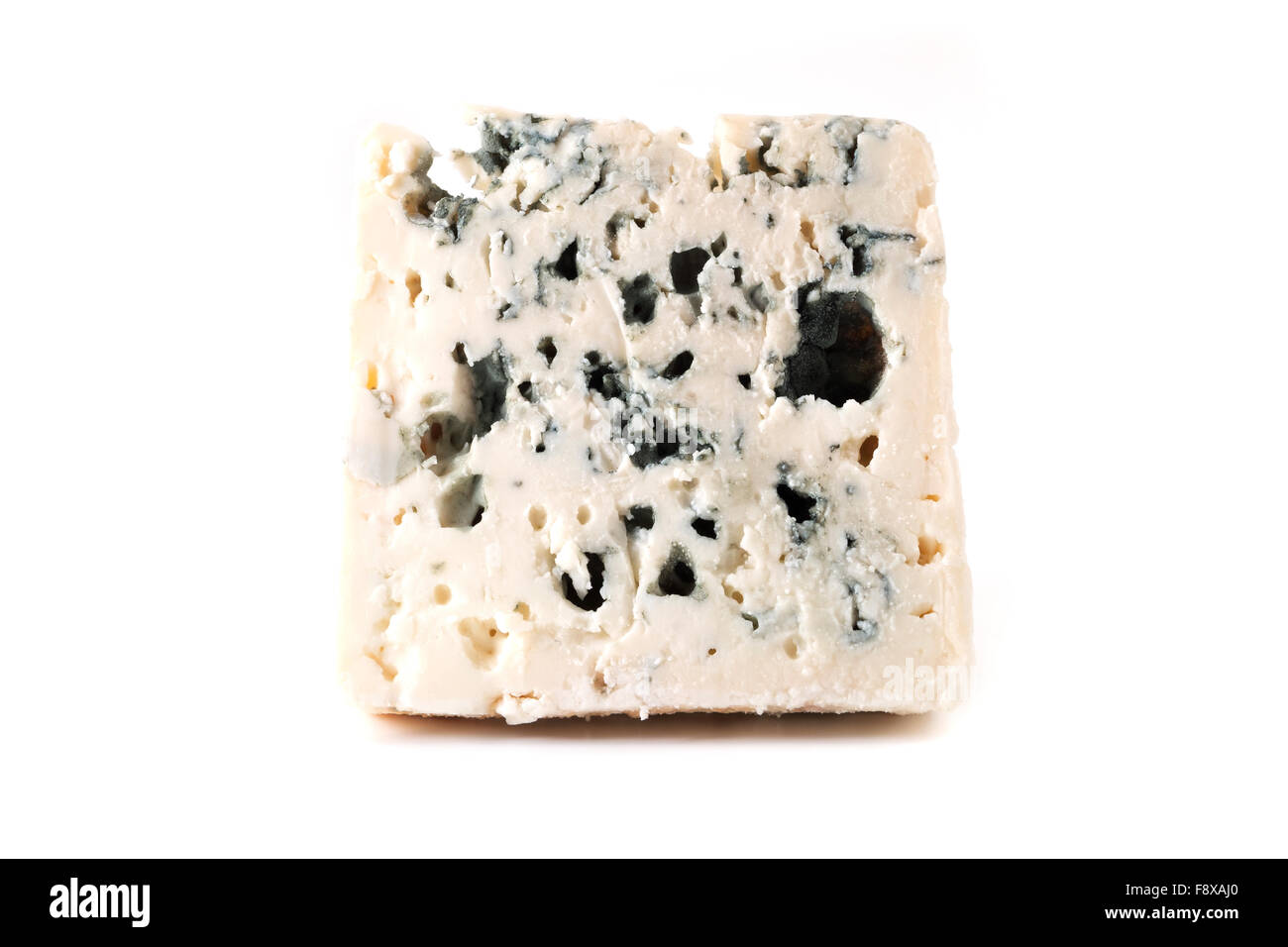 Roquefort cheese on a white background Stock Photo