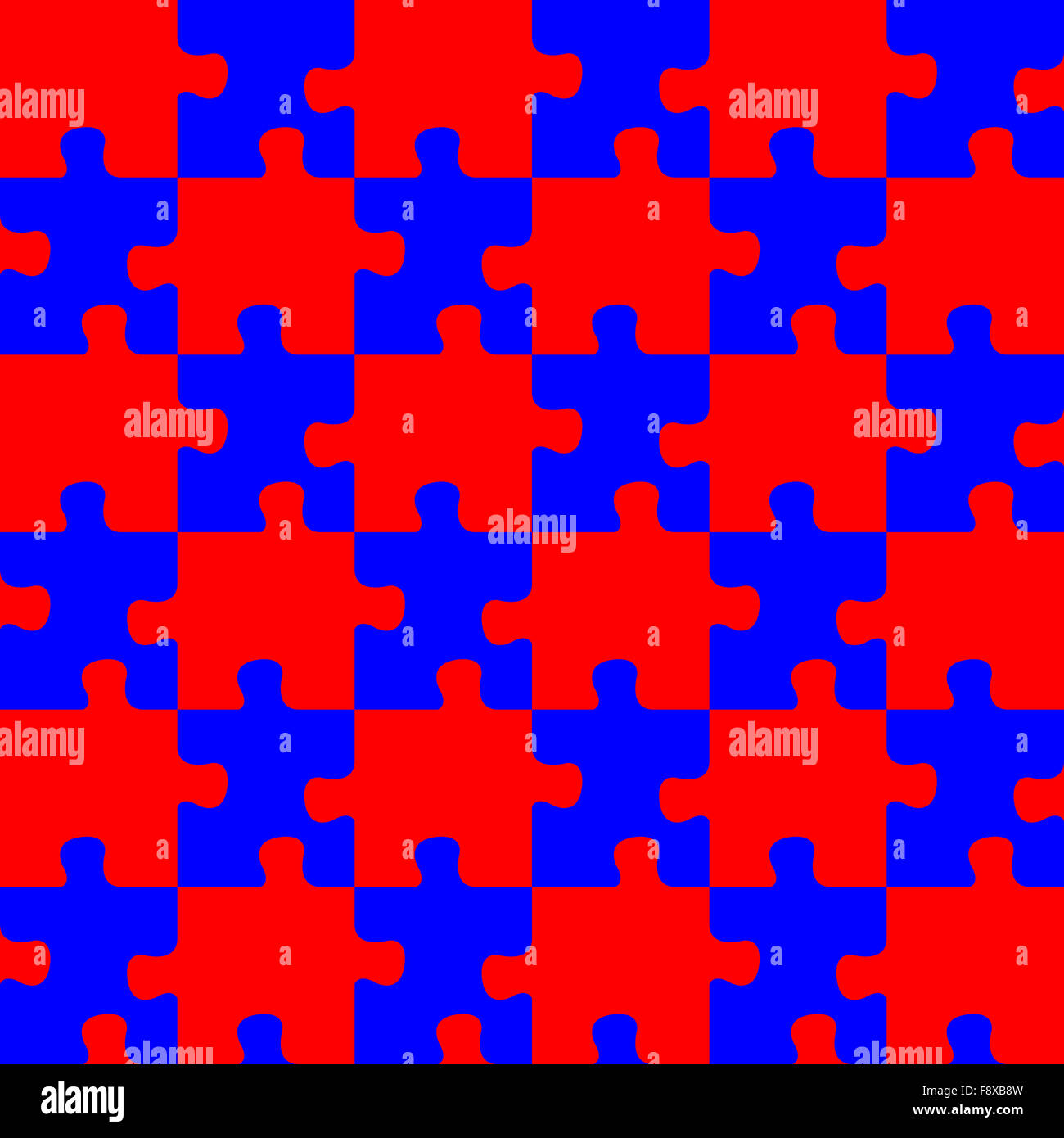 puzzle red and blue Stock Photo Alamy