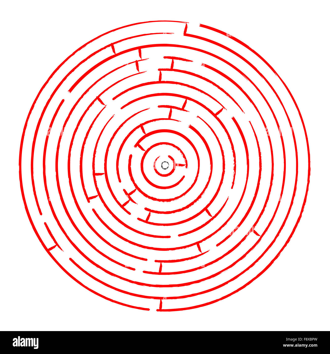round red maze against white Stock Photo - Alamy