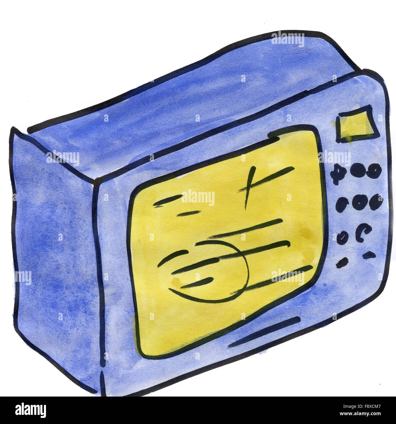 oven microwave kawaii character vector illustration design Stock