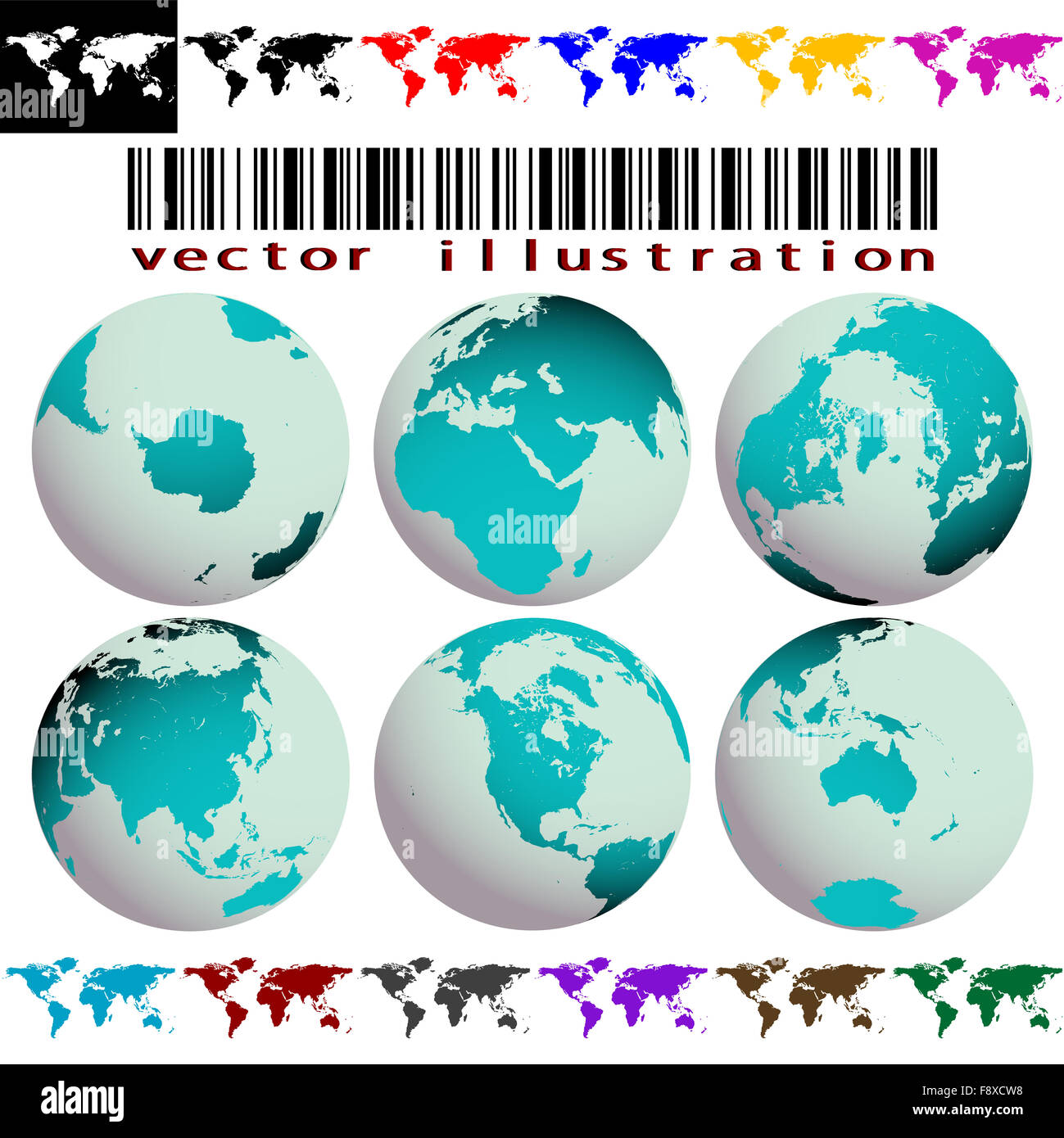 world maps and globes vector Stock Photo Alamy
