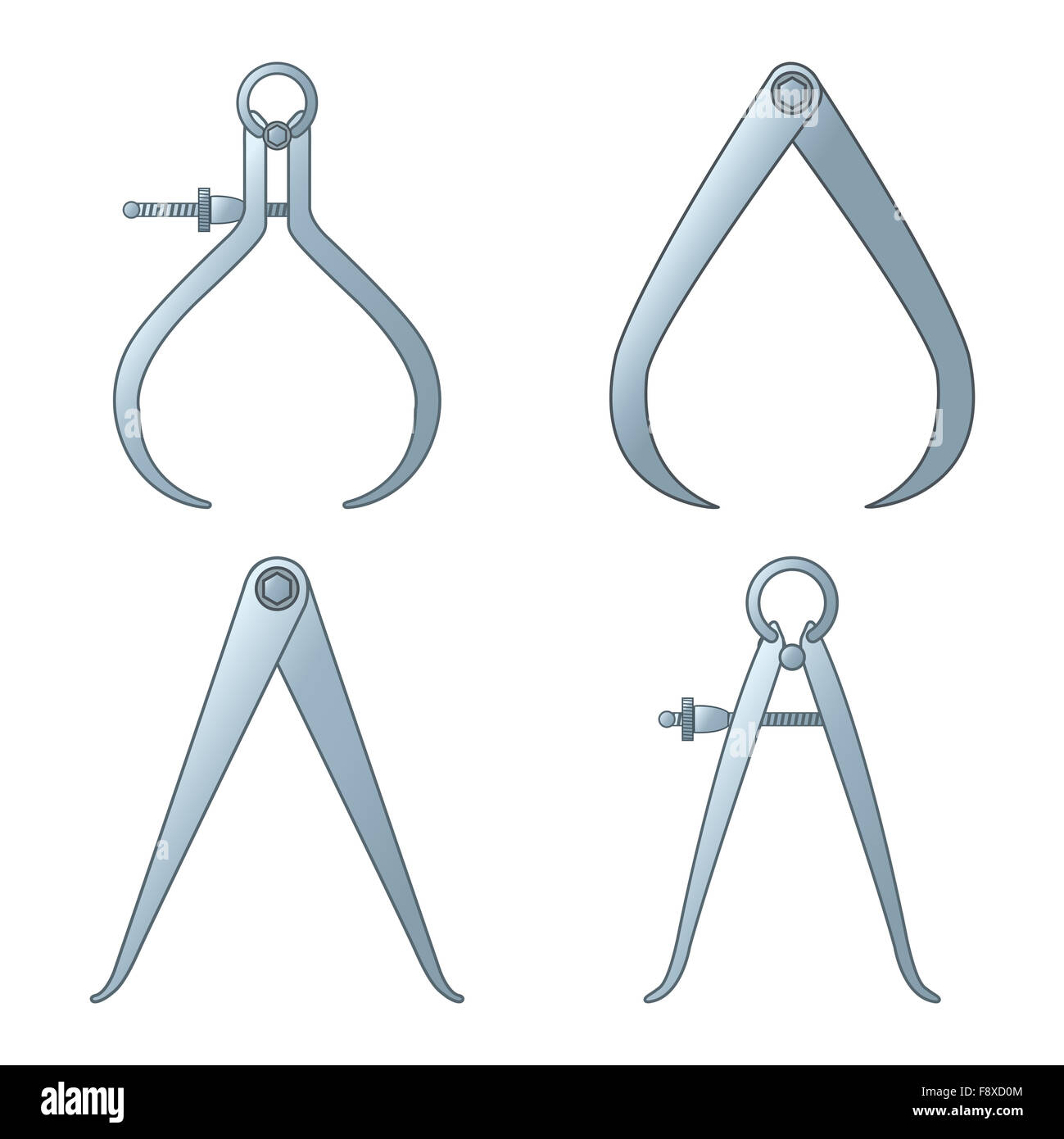 different tipes of calipers Stock Photo Alamy