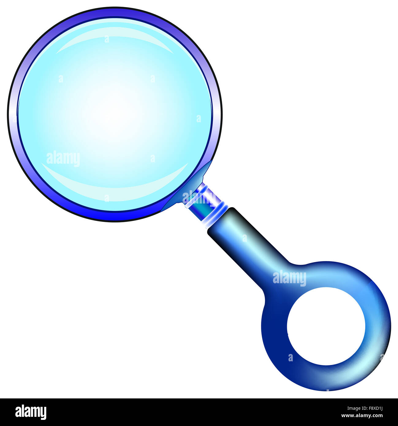 blue magnifying glass Stock Photo Alamy