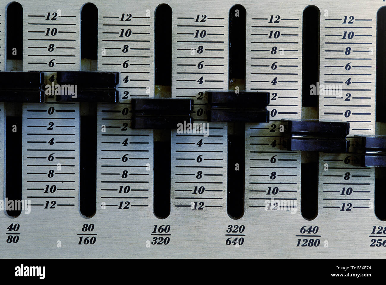 Equalizer Levels on Sound System Stock Photo Alamy