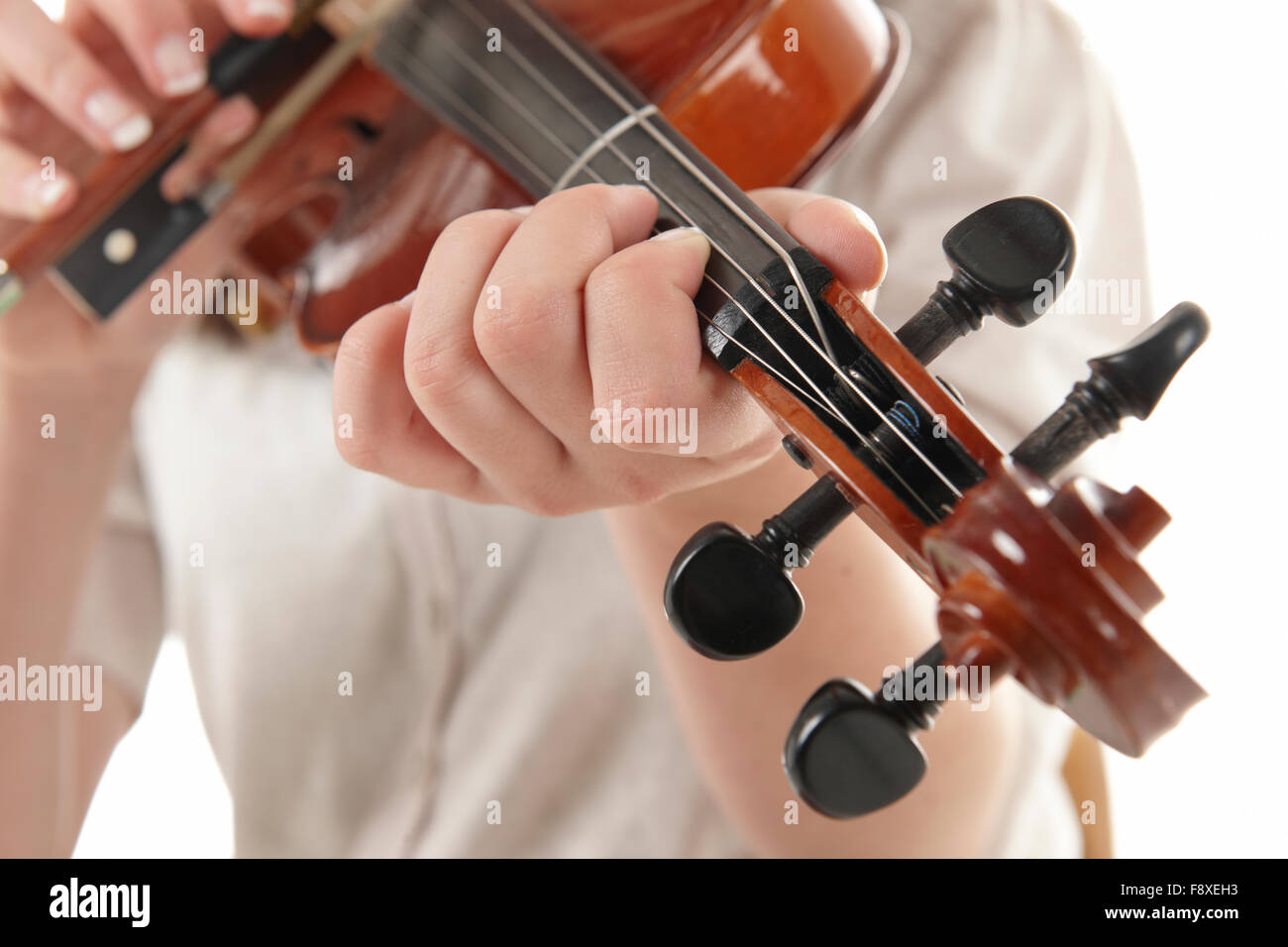 Teenage girl playing Viola Stock Photo Alamy