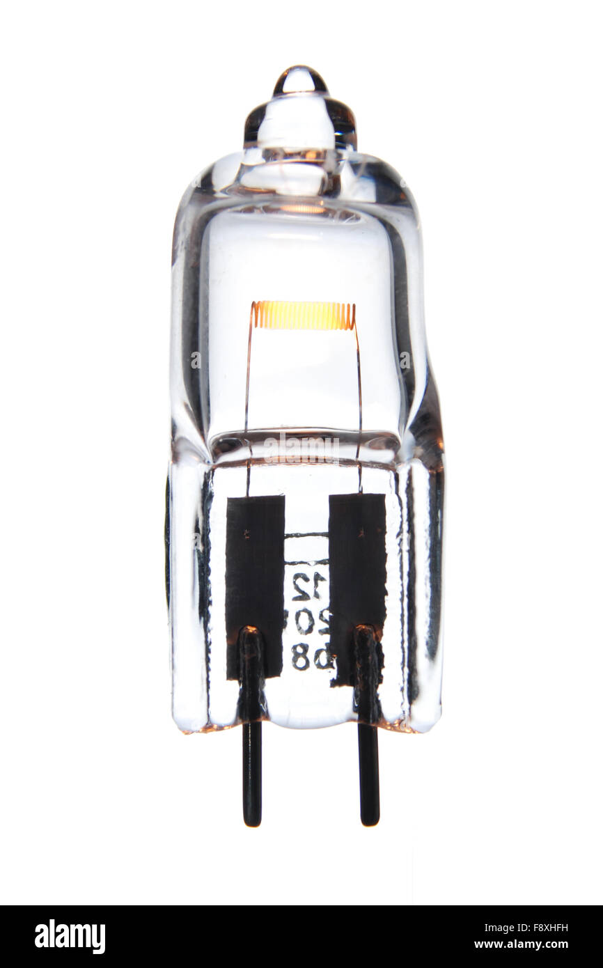 Halogen light bulb isolated on white Stock Photo Alamy