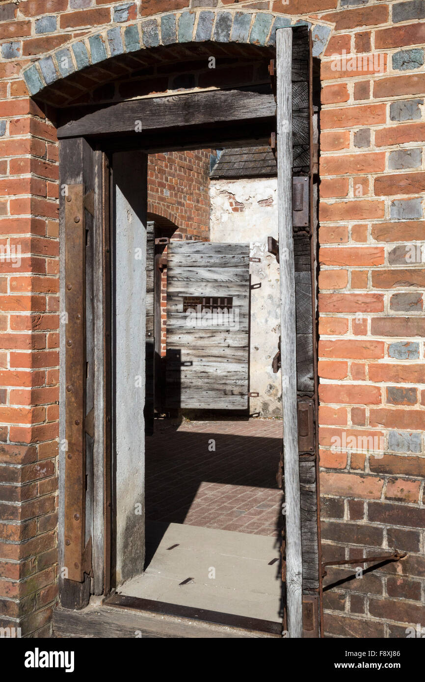 Williamsburg, Virginia The jail (Gaol) at Colonial Williamsburg Stock