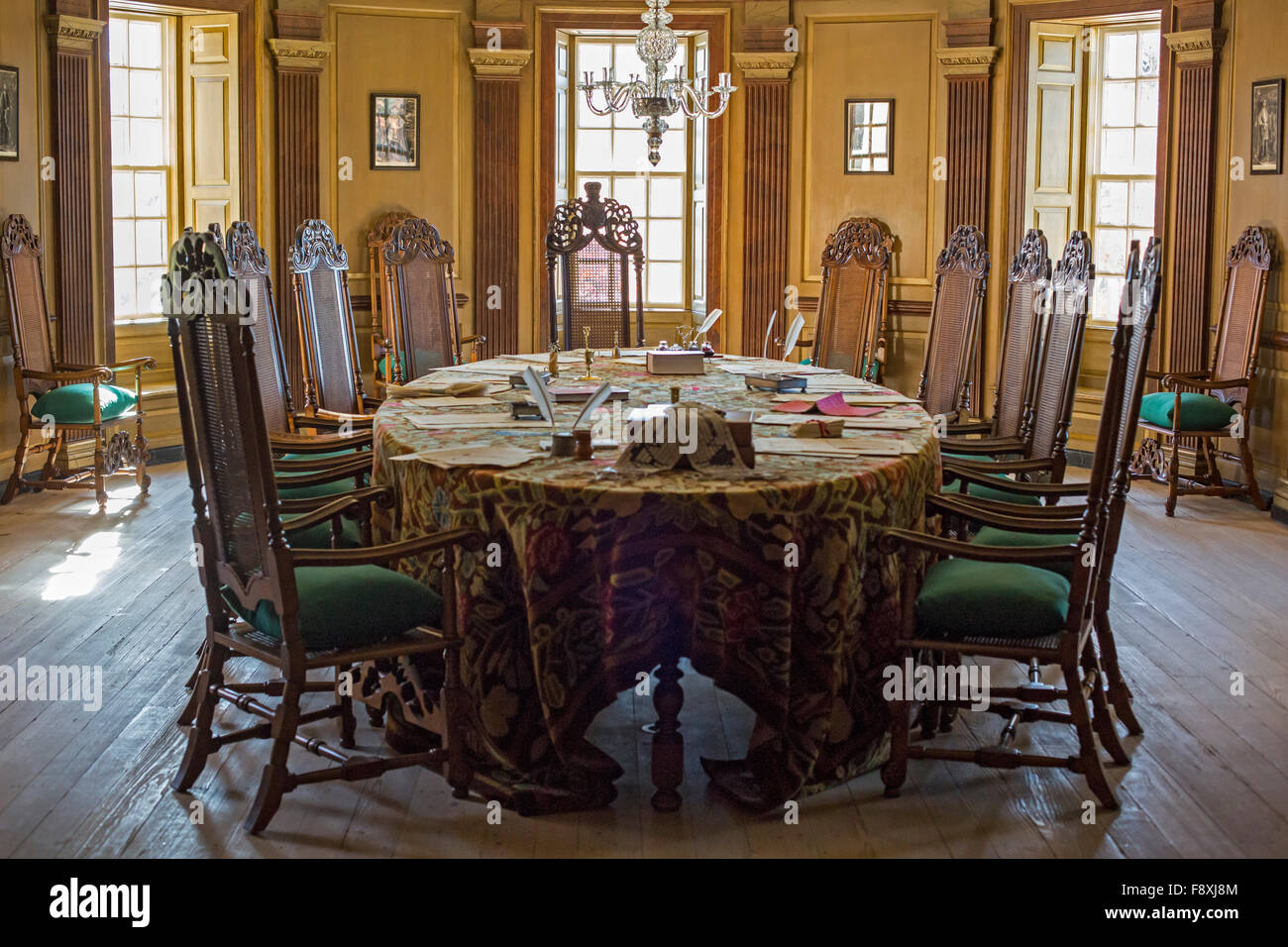 Williamsburg, Virginia Interior of the Capitol at Colonial