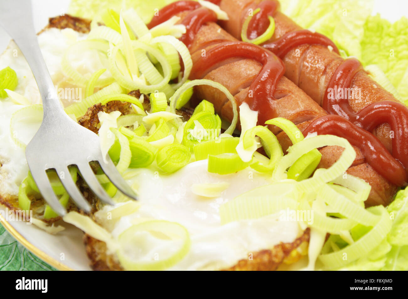 Eggs and sausage Stock Photo - Alamy