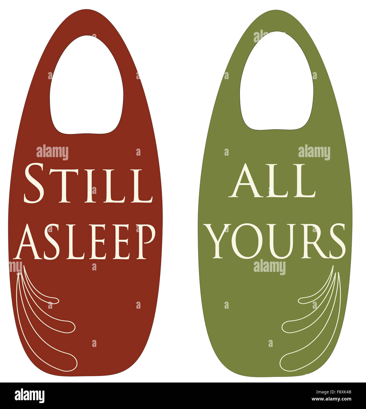 Privacy door hangers Stock Photo Alamy