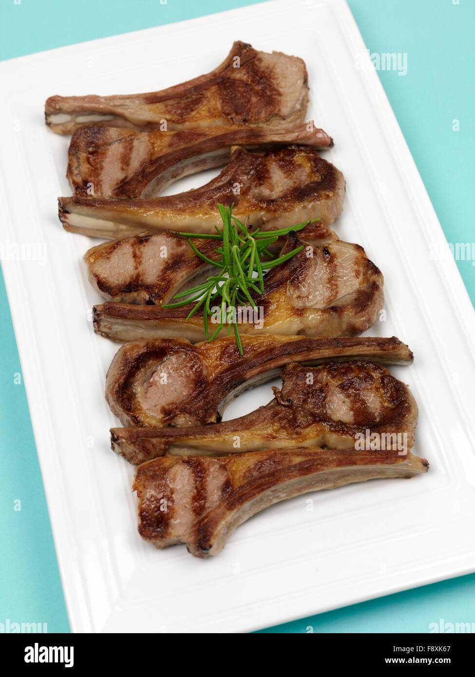 Cooked Lamb Chops Stock Photo - Alamy