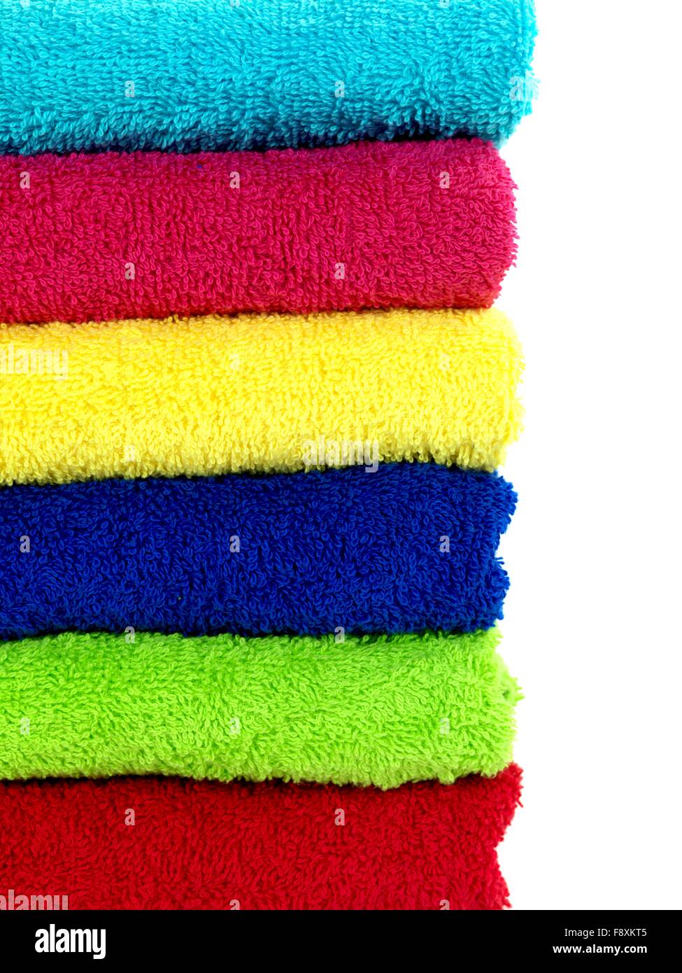 Colored Bathroom Towels Stock Photo Alamy