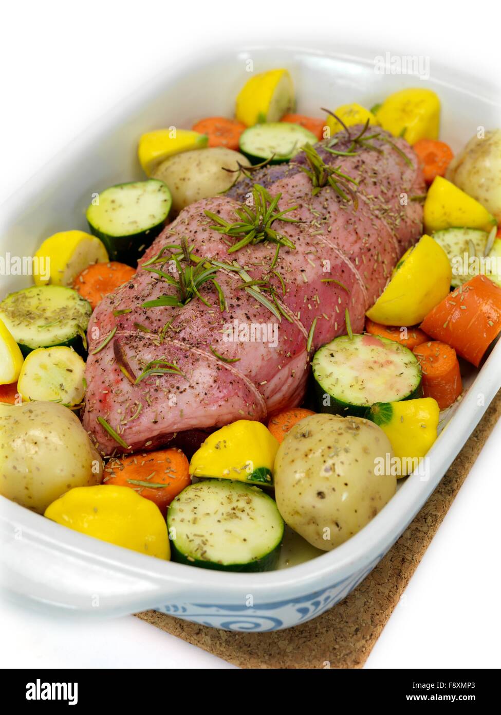 Uncooked Lamb Roast Stock Photo Alamy