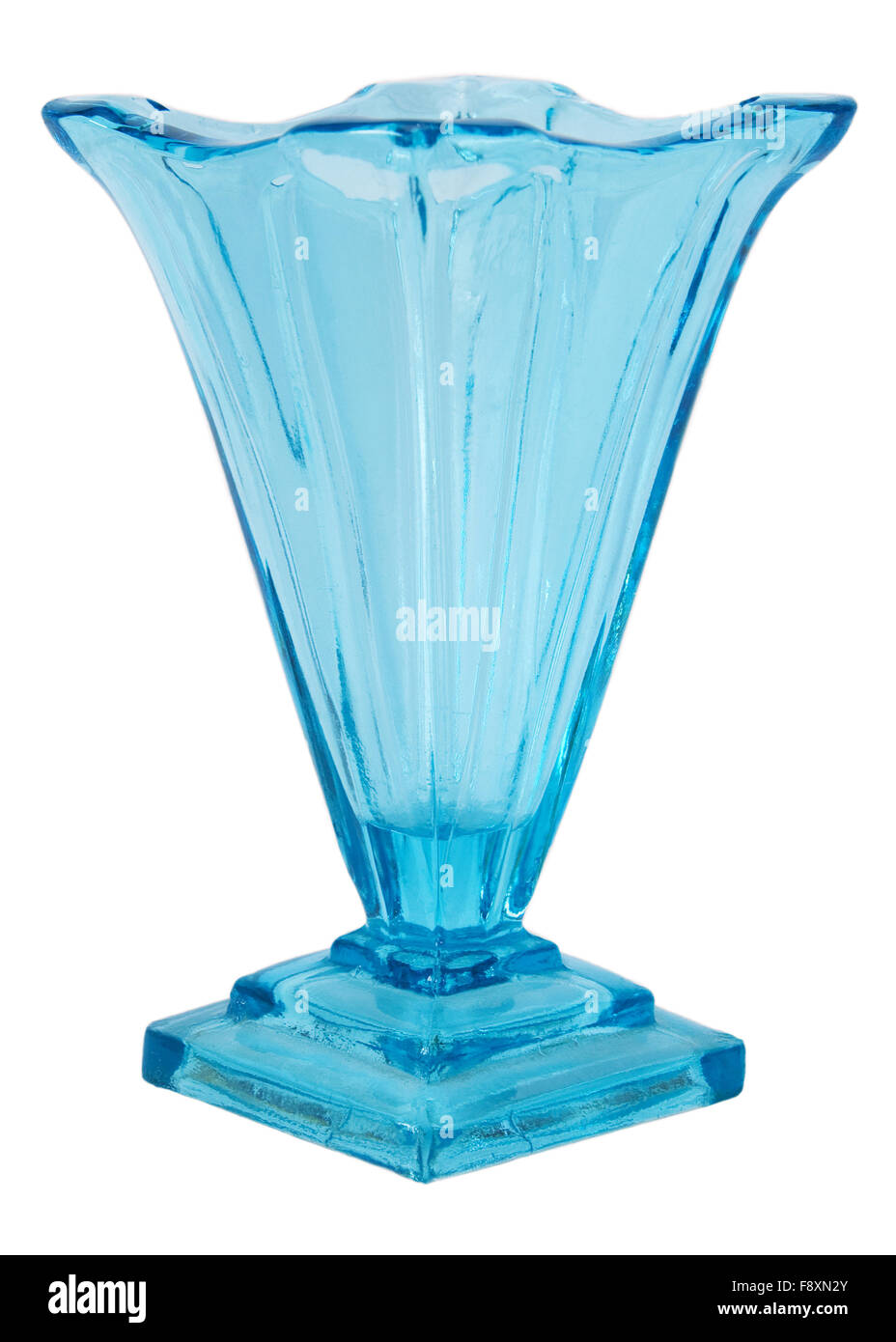 Blue Glass Vase isolated Stock Photo Alamy