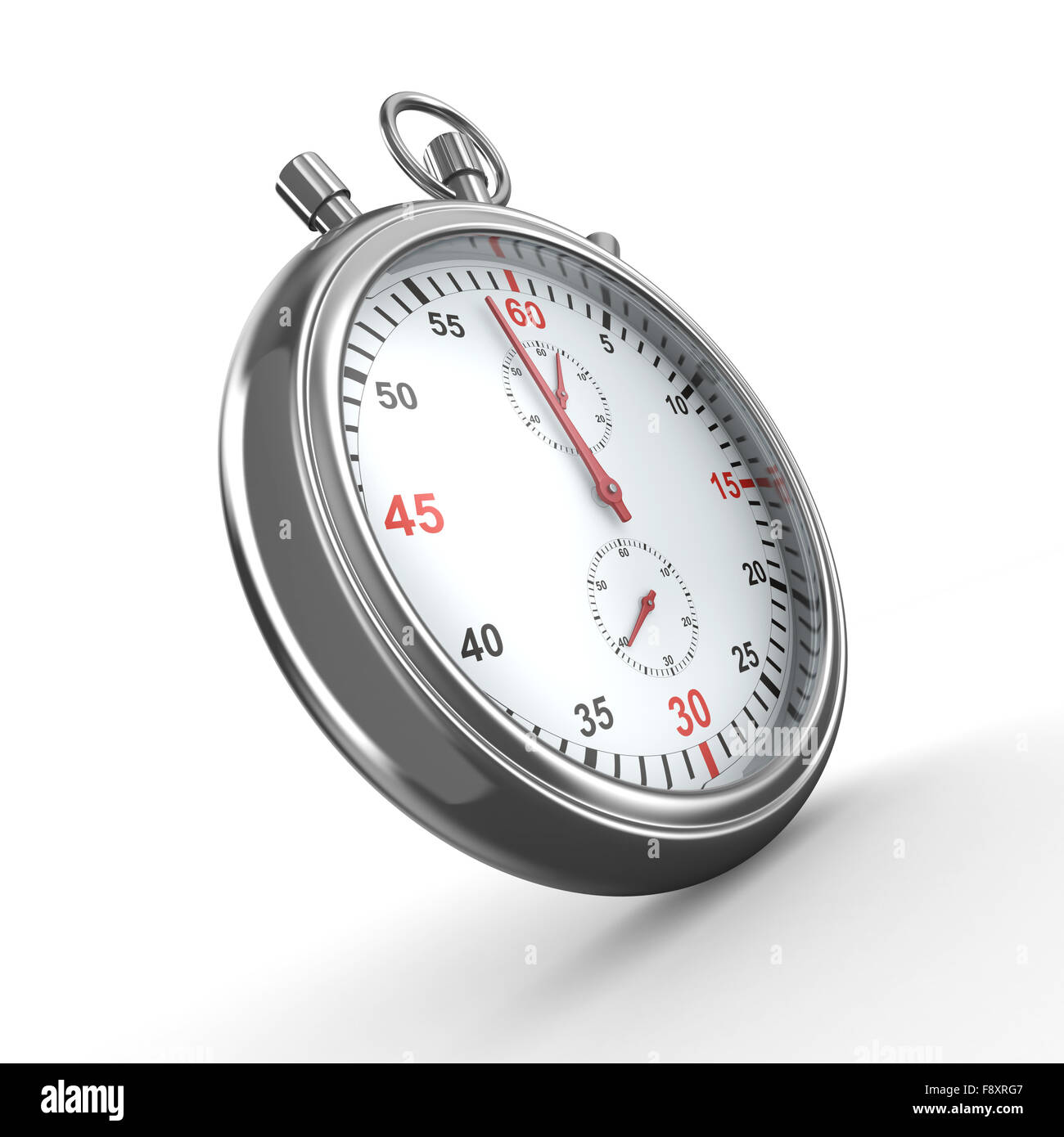Stopwatch on white background. Isolated 3D image Stock Photo - Alamy