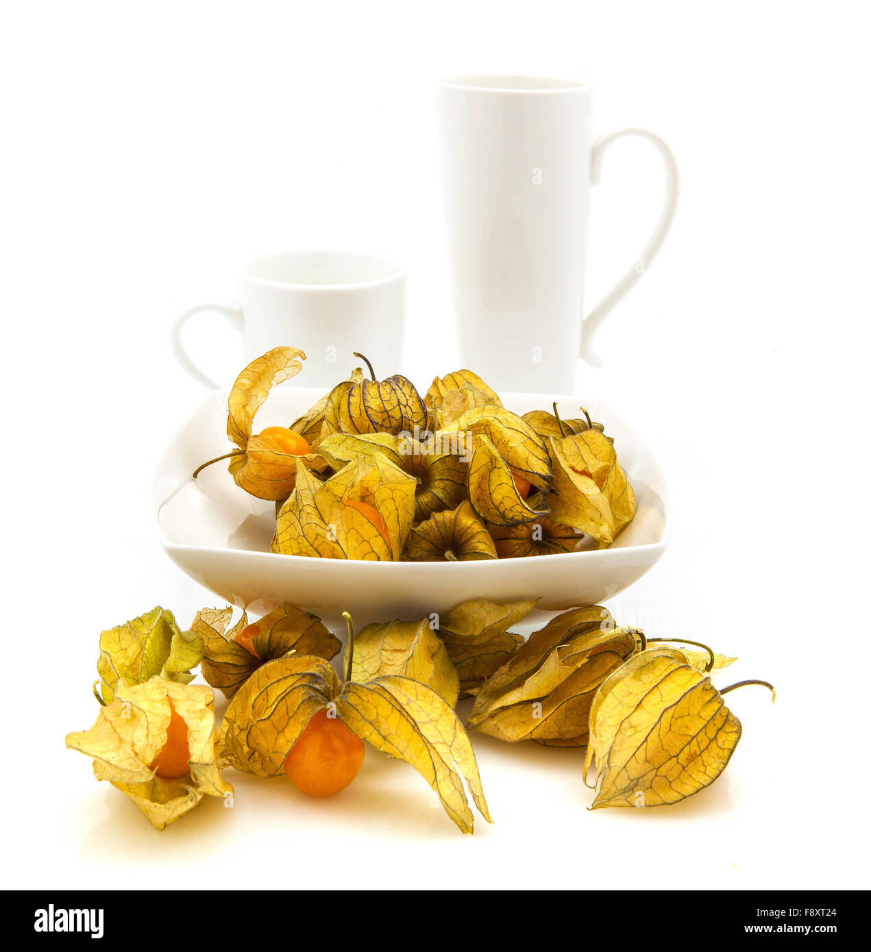 Physalis fruit on white background Stock Photo