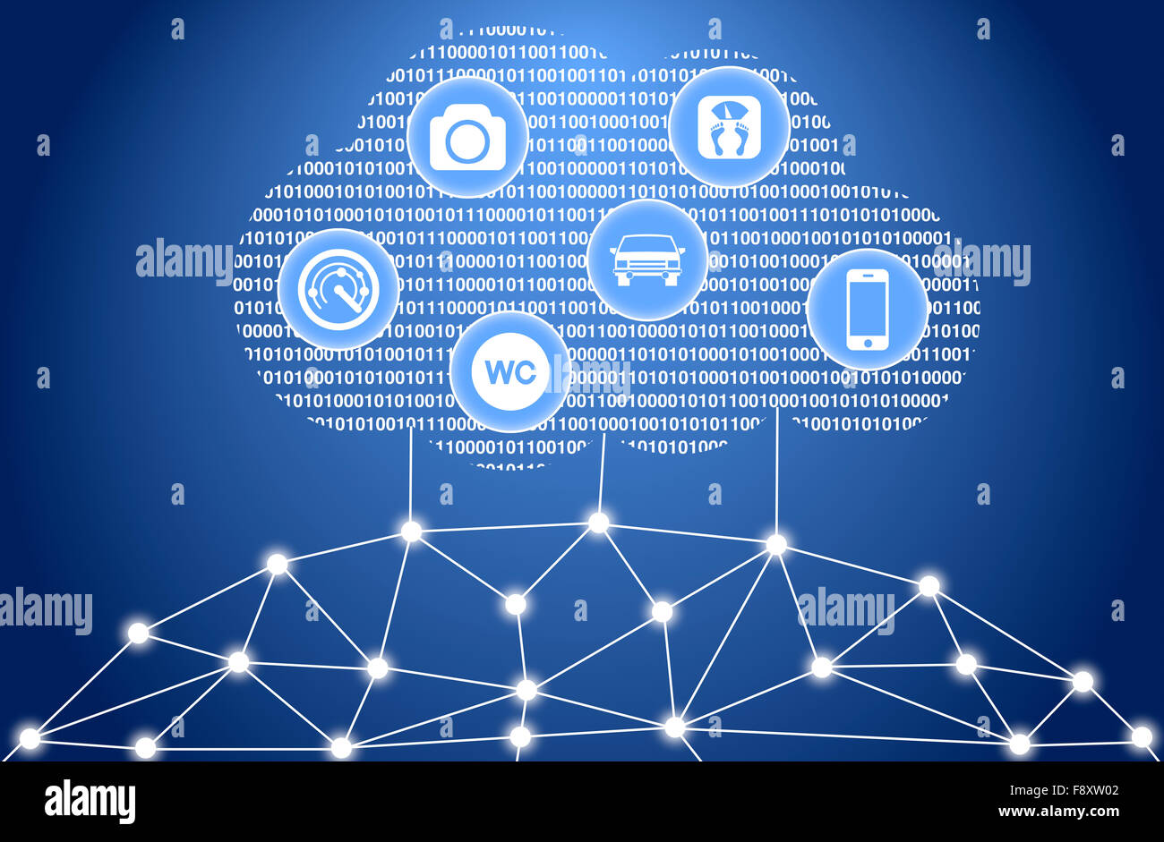 The internet of things cloud concept illustration Stock Photo