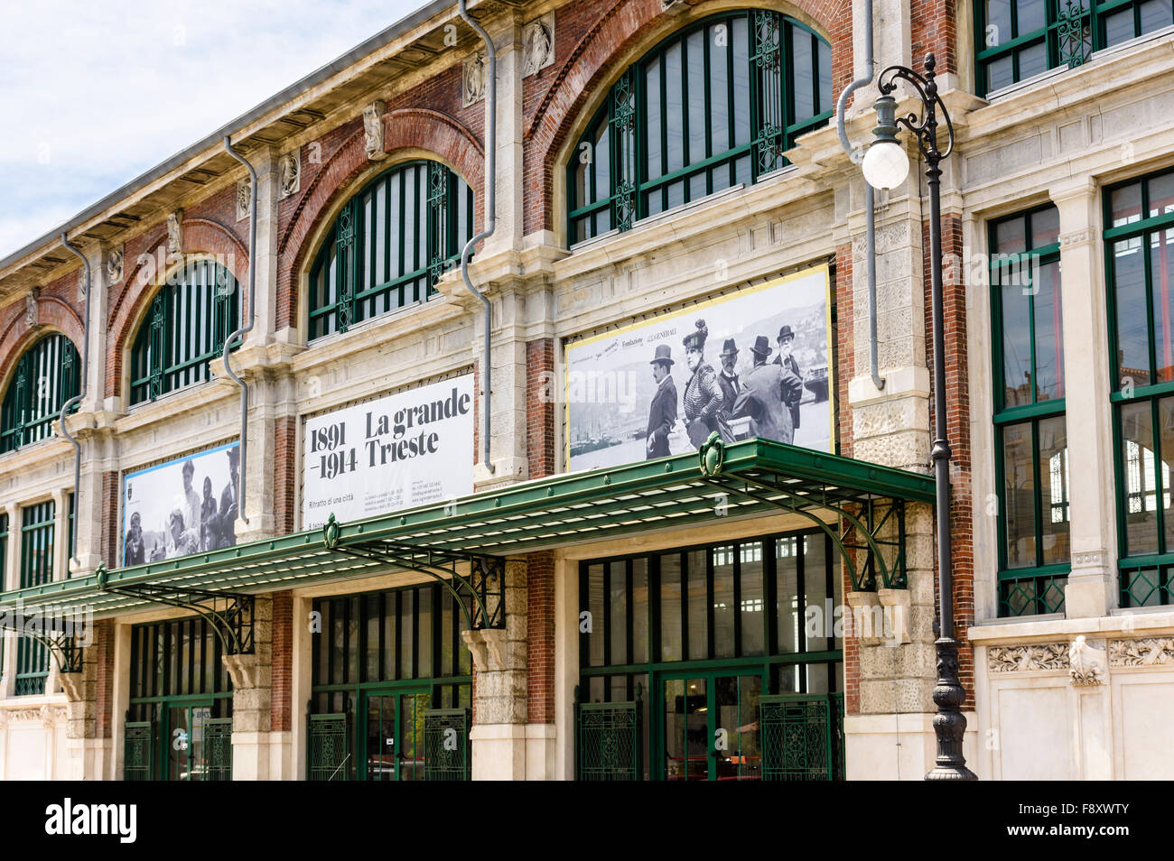The facade of the old Fish Market building, now the Salone degli Incanti, Trieste, Italy Stock Photo