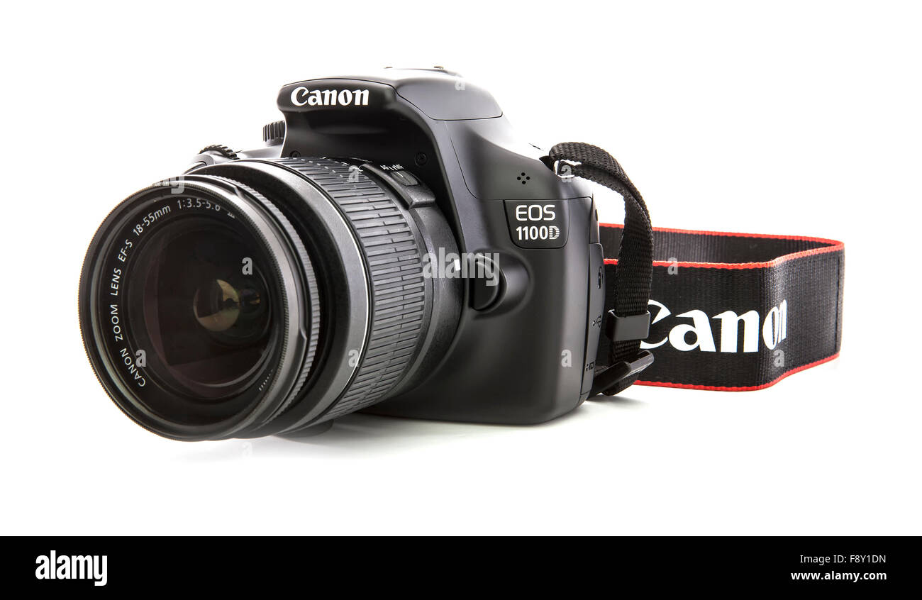 Canon 1100D DSLR Camera on a white background Stock Photo - Alamy