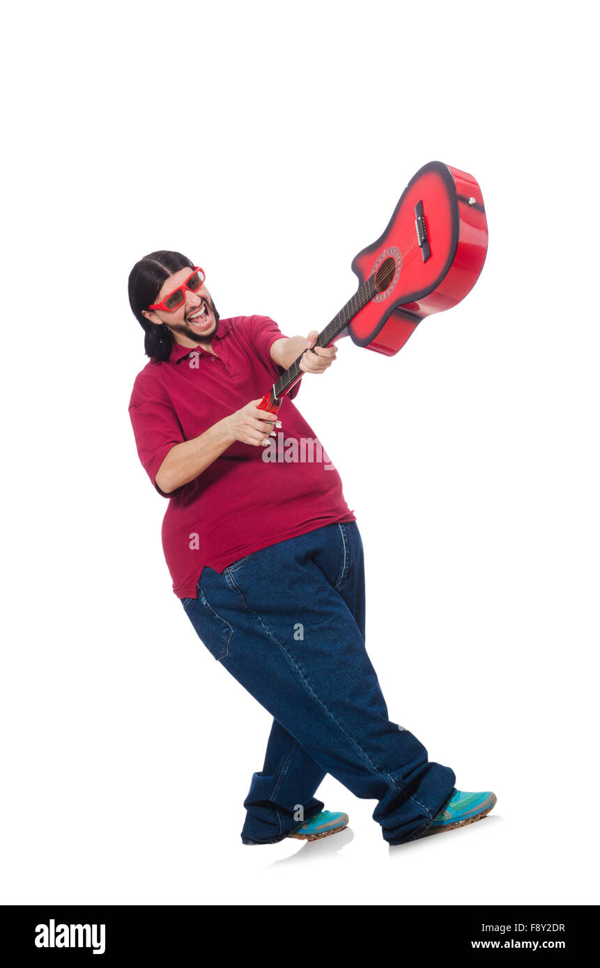Fat man and guitar hi-res stock photography and images - Alamy