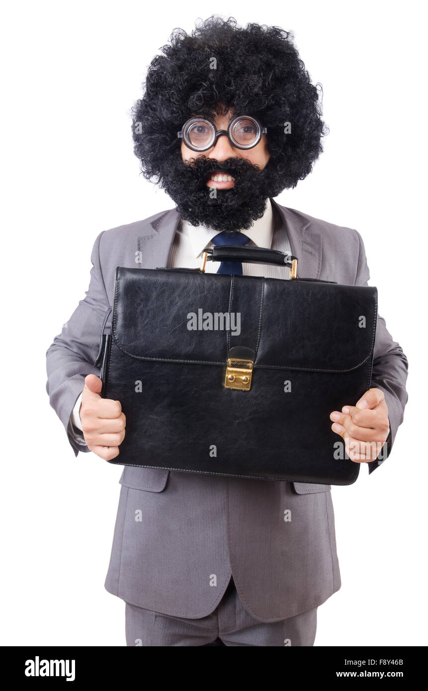 Businessman isolated on the white background Stock Photo - Alamy