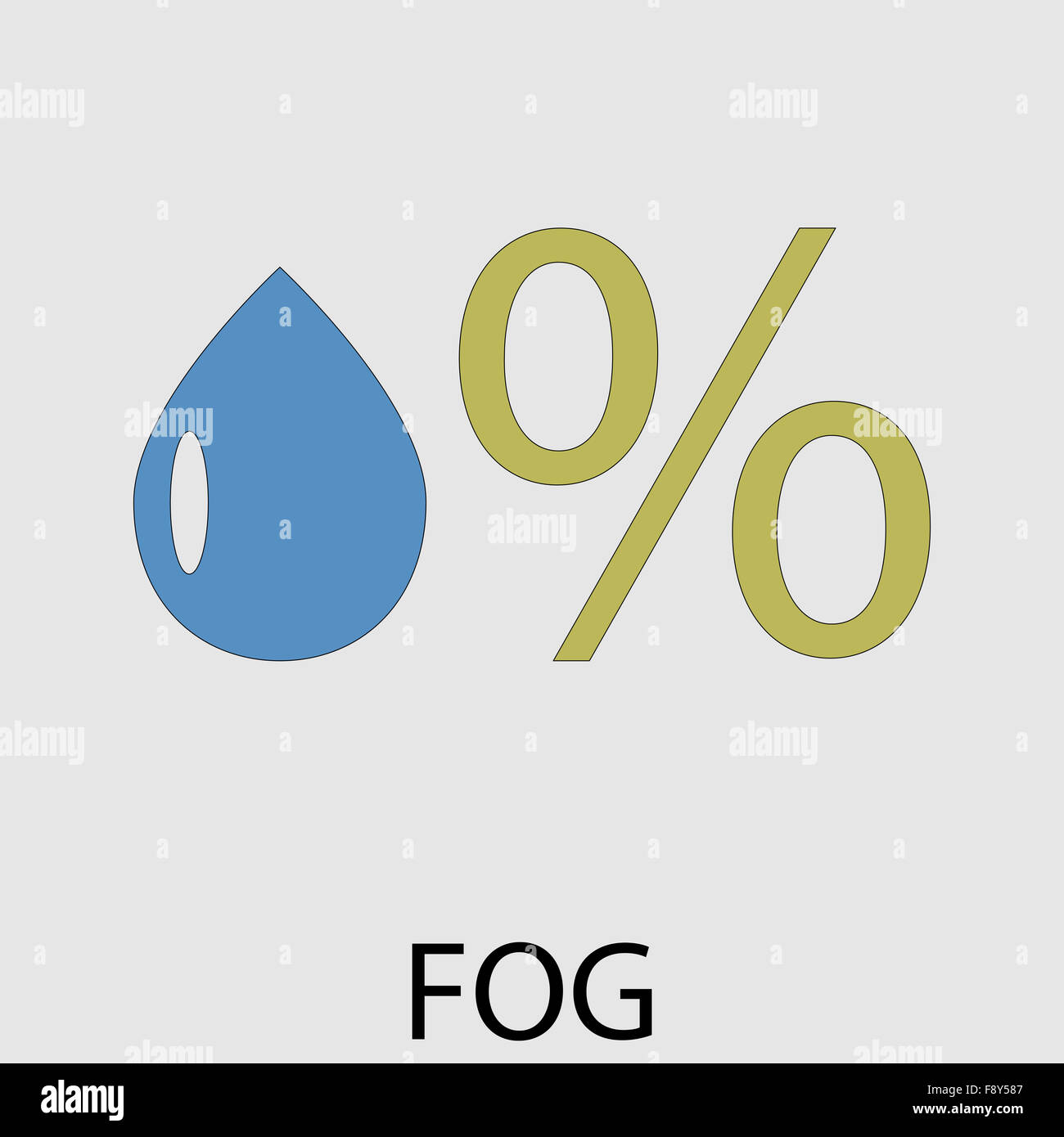 Icon weather fog. High humidity, weather meteorology. Vector art design abstract unusual fashion illustration Stock Photo