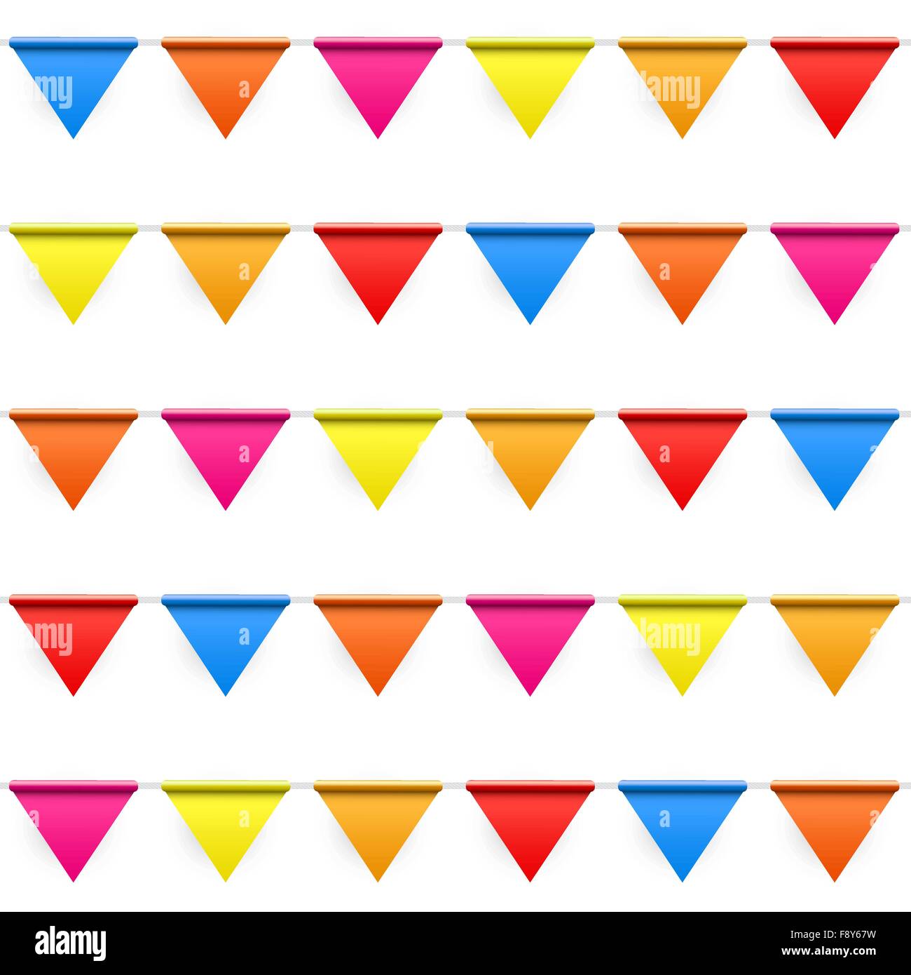 Banner Flag Pattern Color Party Background with Flags Seamless Pattern Vector Illustration Stock ...