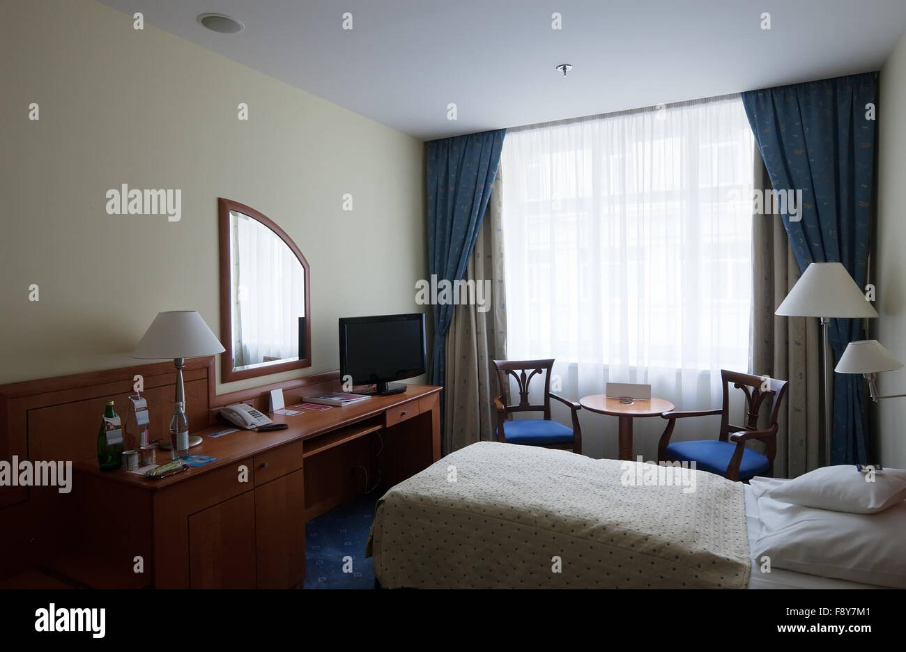 Interior Of Bedroom With Single Bed Stock Photo Alamy Interior Of Bedroom With Single Bed Stock Photo Alamy