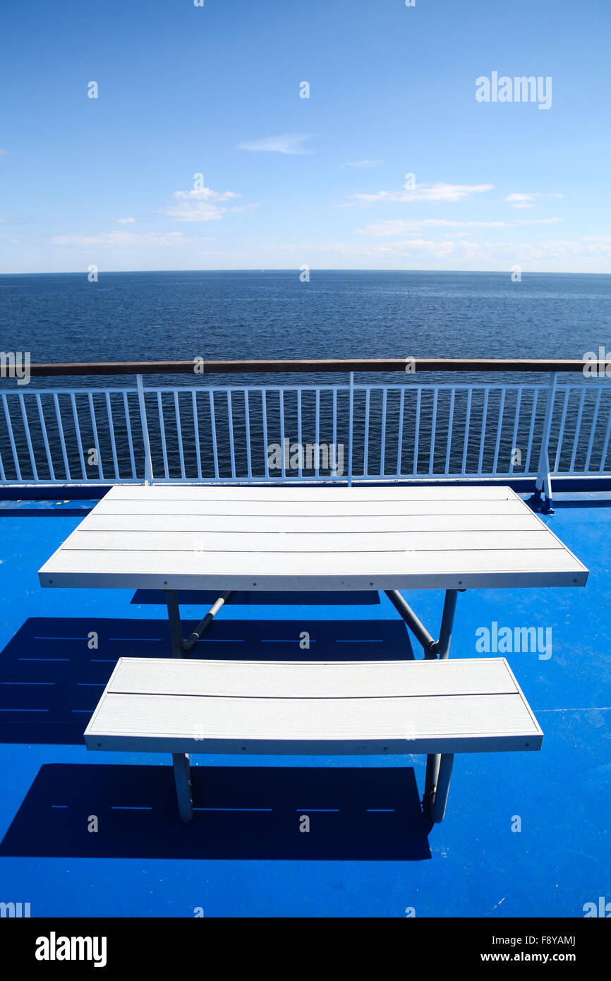 Color image of a rail on the deck of a cruise ship Stock Photo - Alamy