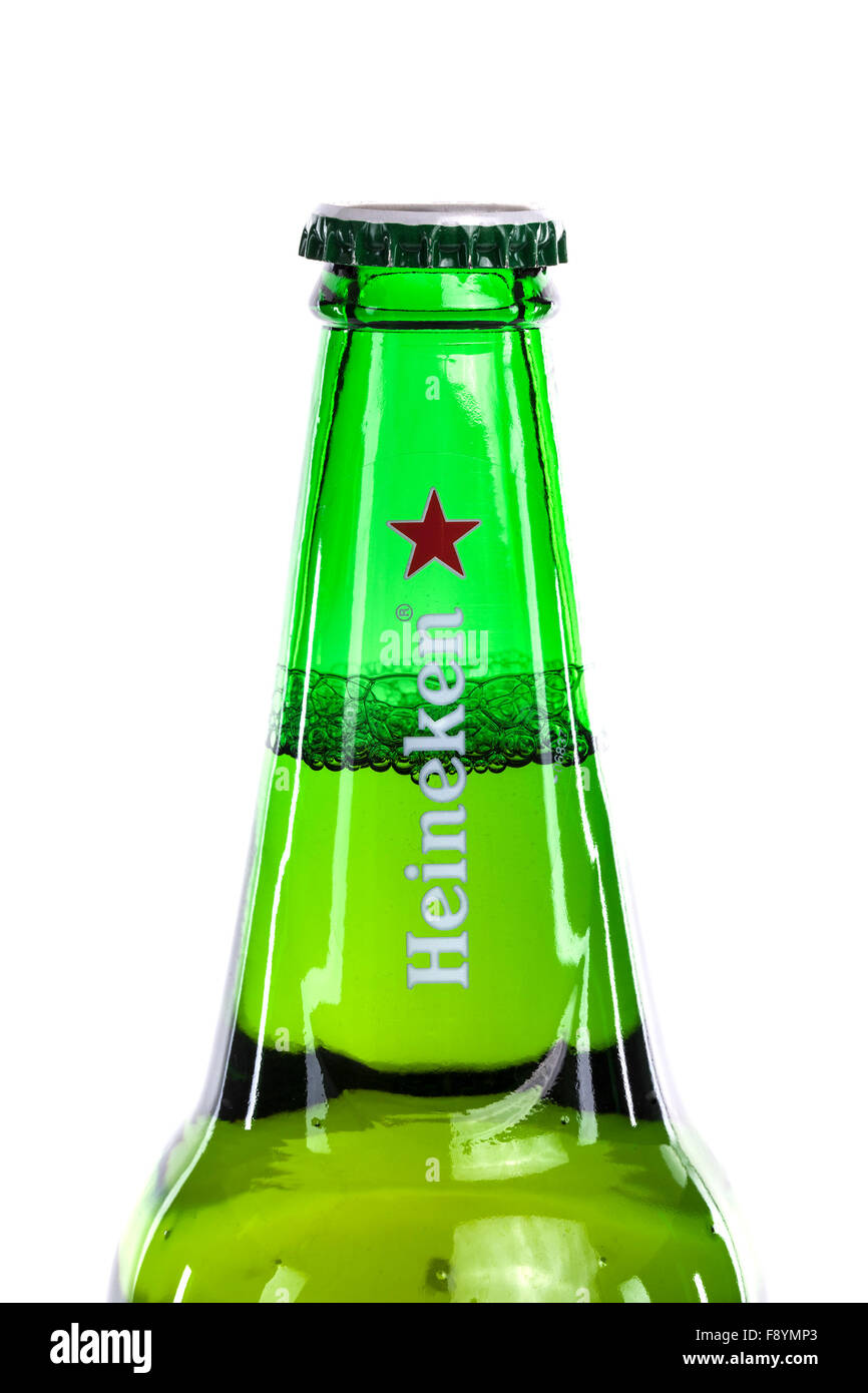 Bottle of Heineken Beer on a white background Stock Photo Alamy