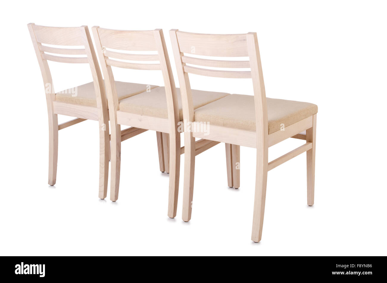 Set of chairs isolated on white Stock Photo - Alamy