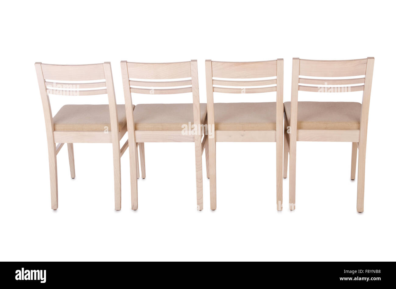 Set of chairs isolated on white Stock Photo - Alamy