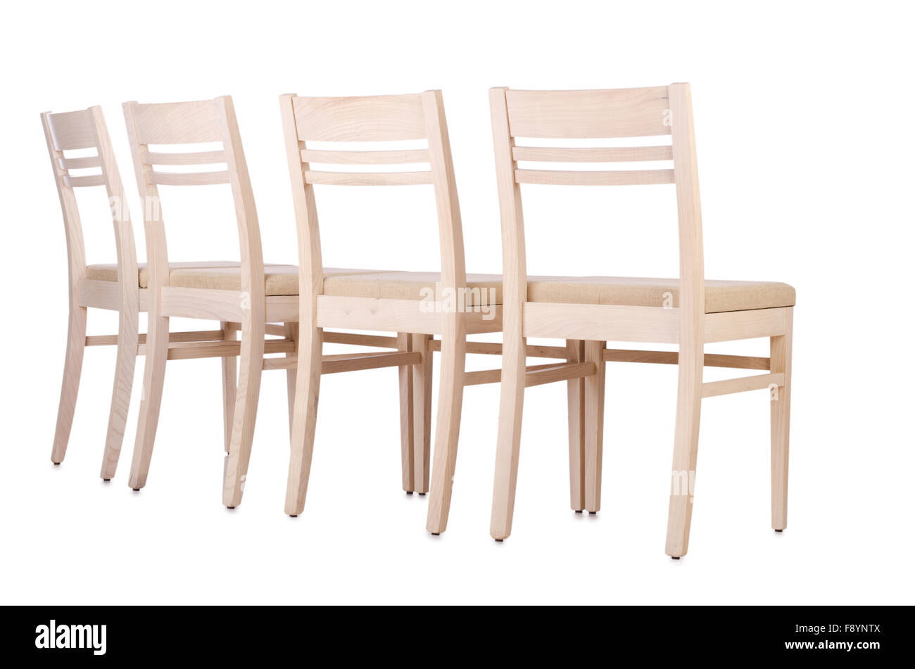 Set of chairs isolated on white Stock Photo - Alamy