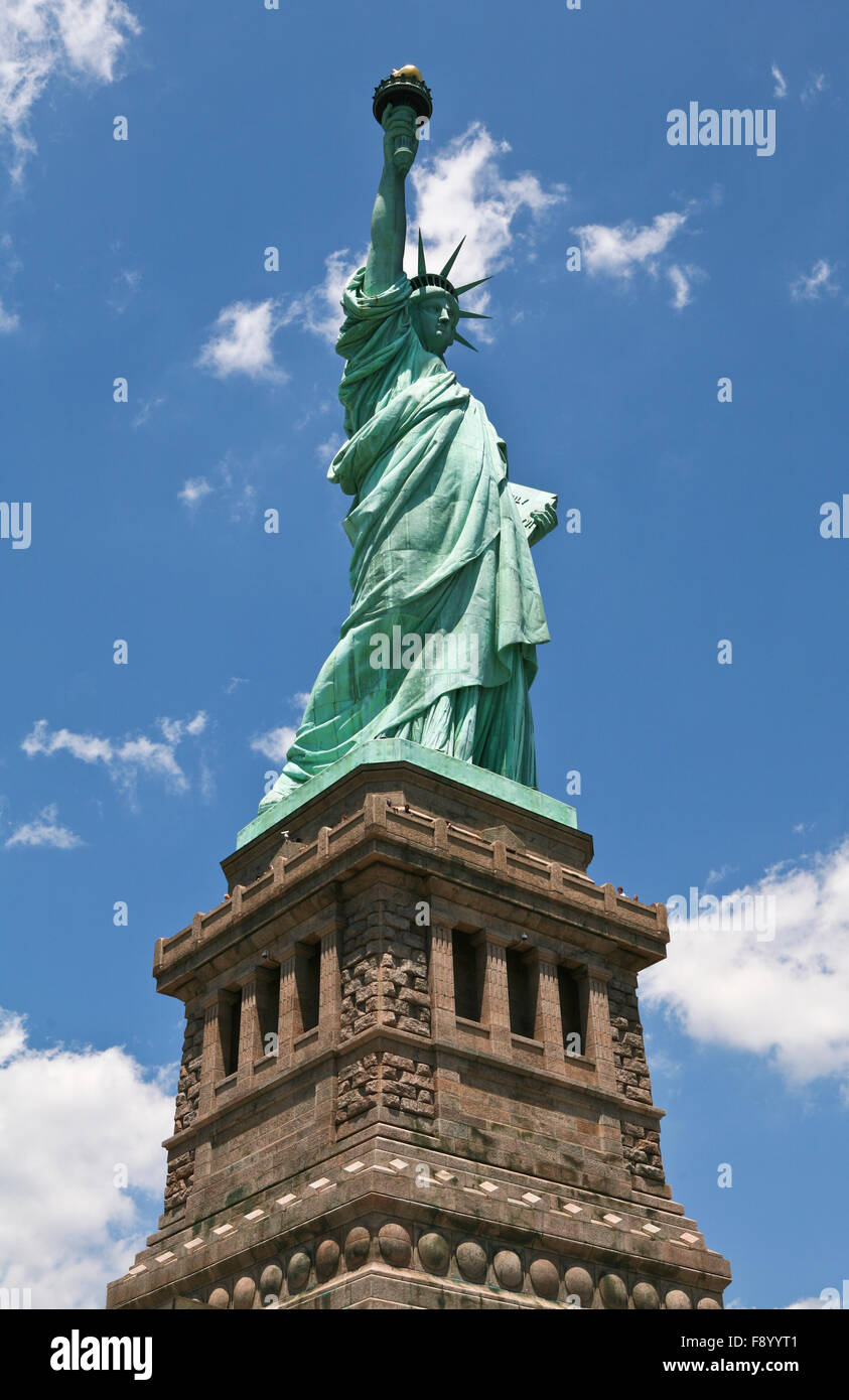A shot of this colossal neoclassical sculpture on Liberty Island in New York Harbor, designed by