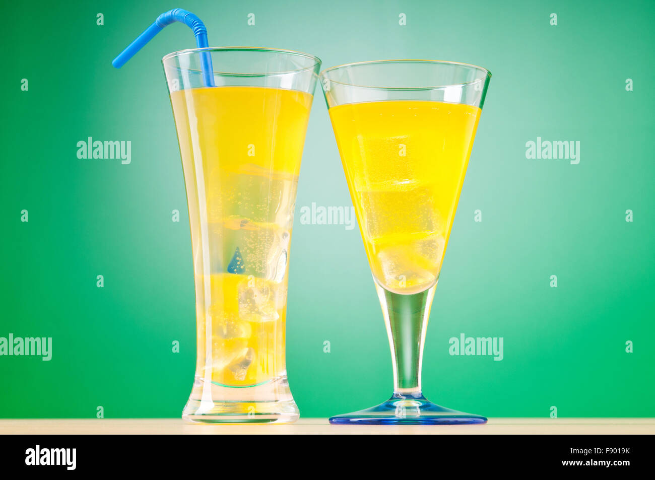 Colourful cocktail in glasses Stock Photo Alamy
