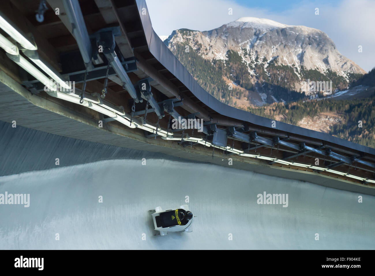 2 Man Racing Koenigssee, Germany. 12th Dec, 2015. A two-man bobsleigh in action ...