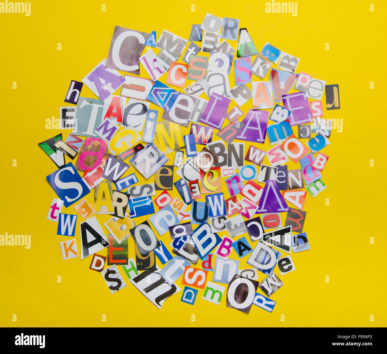 The DIY! Do it Yourself on a bulletin board using cut-out paper letters in  the ransom note effect typography Stock Photo - Alamy