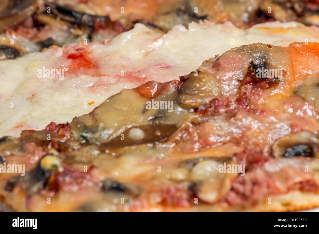 italian pizza with mozzarella and mushroom Stock Photo Alamy