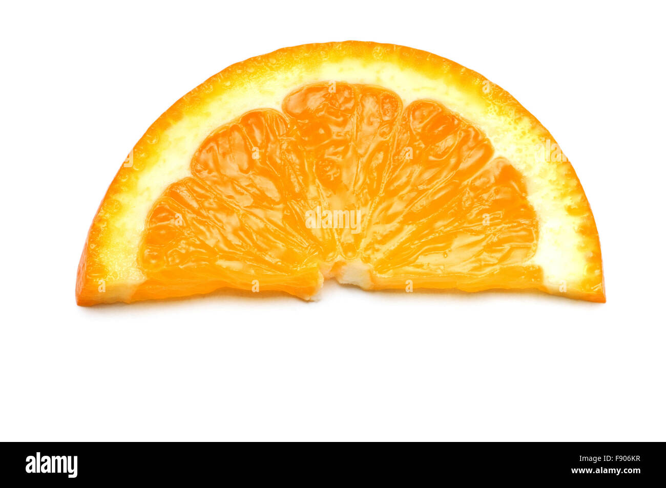 Orange slice isolated on the white background Stock Photo - Alamy